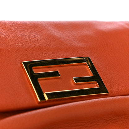 Fendi Vitello Flamingo Fendista Pouchette Crossbody Arancio 13 of 16