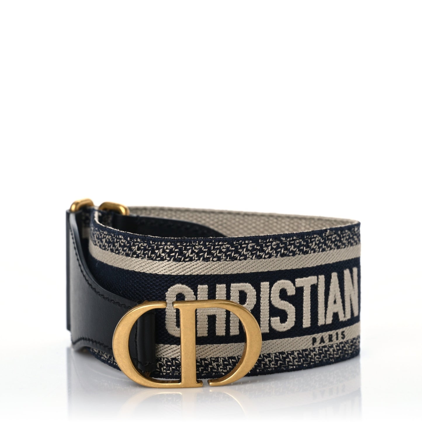 Canvas Embroidered Large Book Belt 70 28 Bleu