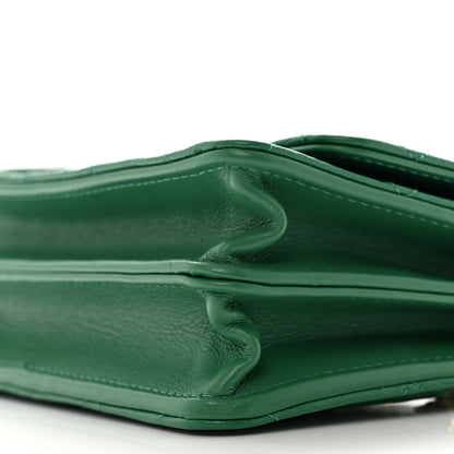 Chanel Aged Calfskin Quilted Mini Reissue Wallet On Chain WOC Green 12 of 12