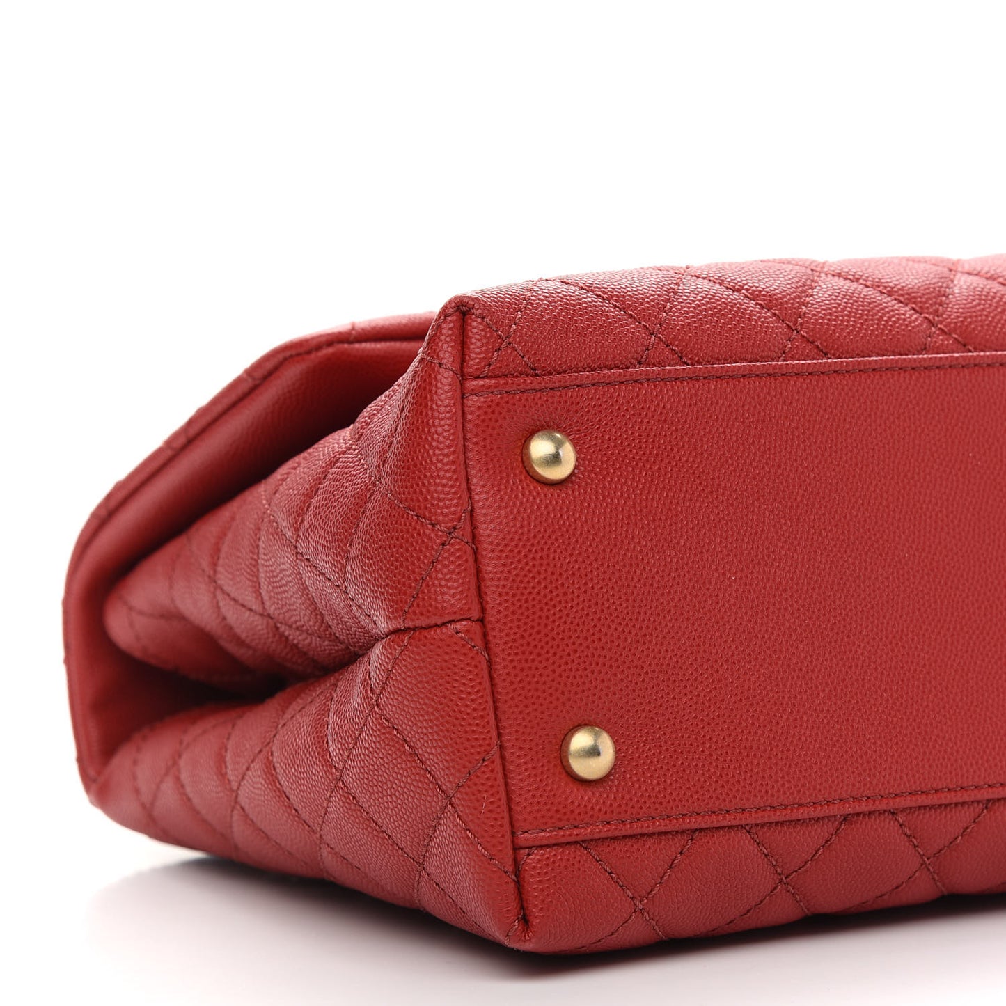 Caviar Quilted Medium Coco Handle Flap Red