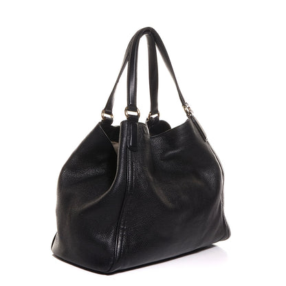 Gucci Pebbled Calfskin Medium Soho Shoulder Bag Black 3 of 9