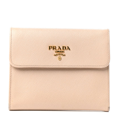 Prada Saffiano Metal Flap Wallet Orchidea 1 of 6
