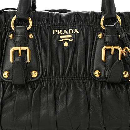 Prada Nappa Gaufre Shopping Satchel Black 8 of 10