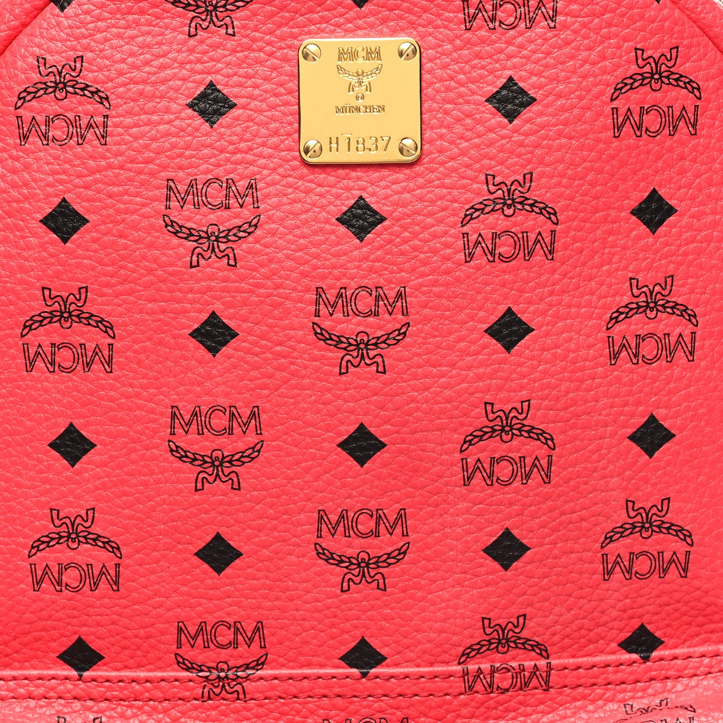 Visetos Medium Side Studs Stark Backpack Corail