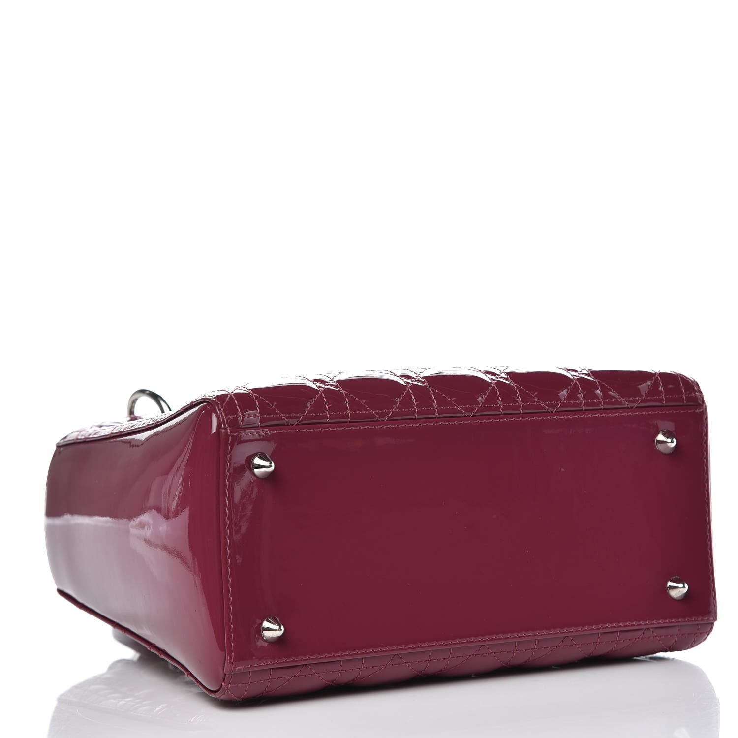 Christian Dior Patent Cannage Medium Lady Dior Dark Pink 4 of 10