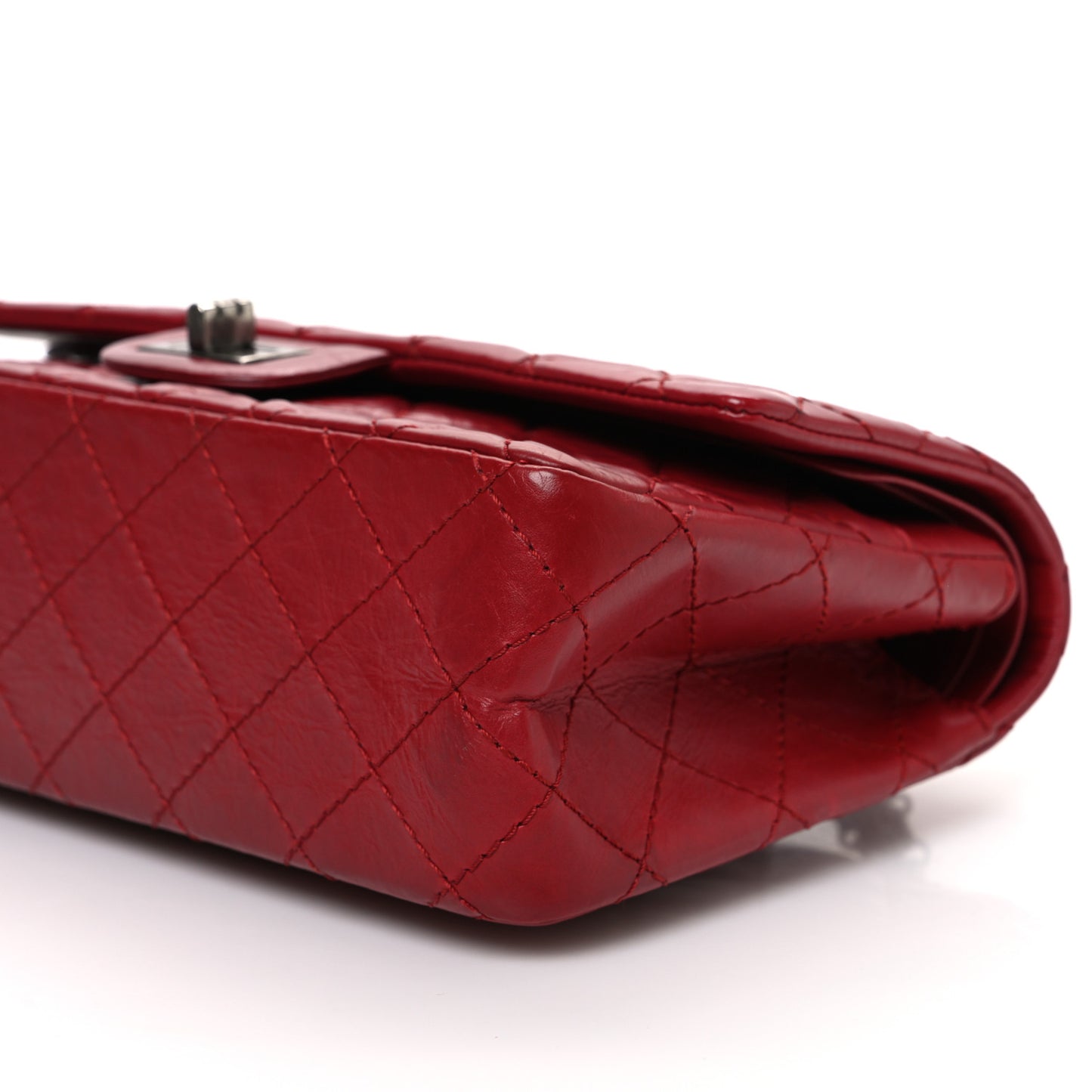Aged Calfskin Quilted 2.55 Reissue 225 Flap Red