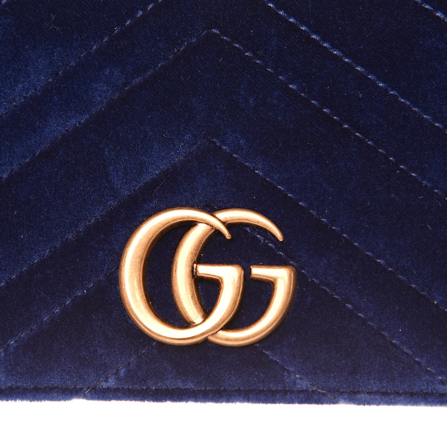 Gucci Velvet Matelasse GG Marmont Mini Bag Cobalt Blue 11 of 11