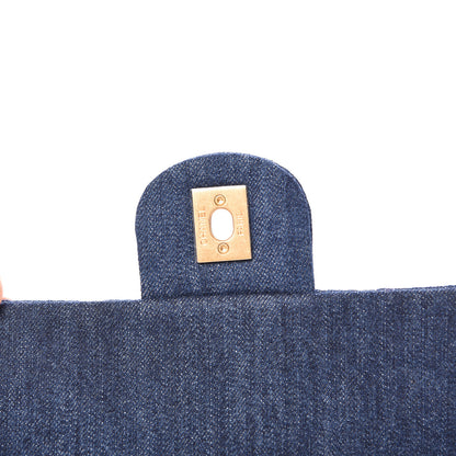 Chanel Denim Quilted Medium Flap Blue 7 of 10
