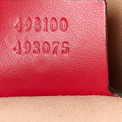 Gucci Calfskin Matelasse Sylvie Web Small GG Marmont Top Handle Shoulder Bag Hibiscus Red 8 of 12