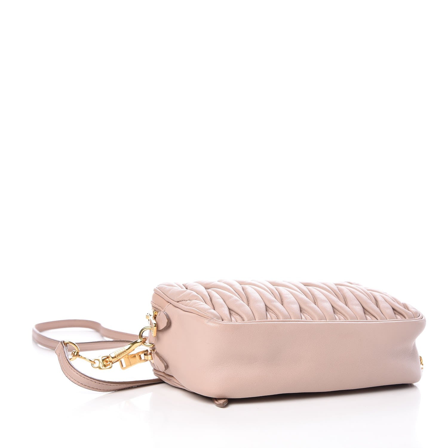 Miu Miu Nappa Matelasse Double Zip Chain Shoulder Bag Cammeo 4 of 13