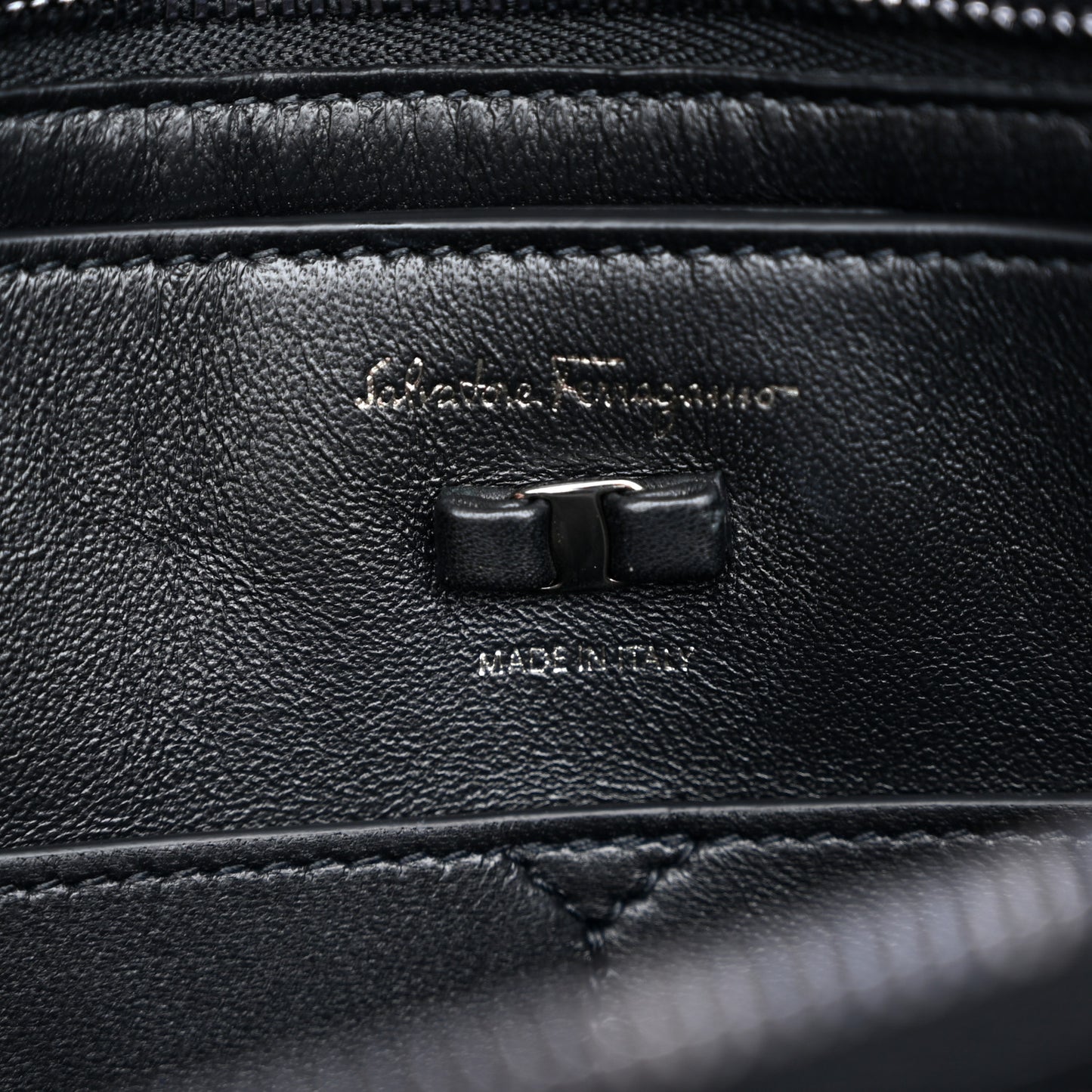 Calfskin Viva Bow Shoulder Bag Black
