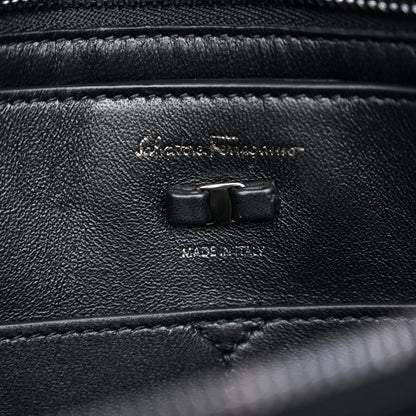 Salvatore Ferragamo Calfskin Viva Bow Shoulder Bag Black 8 of 13