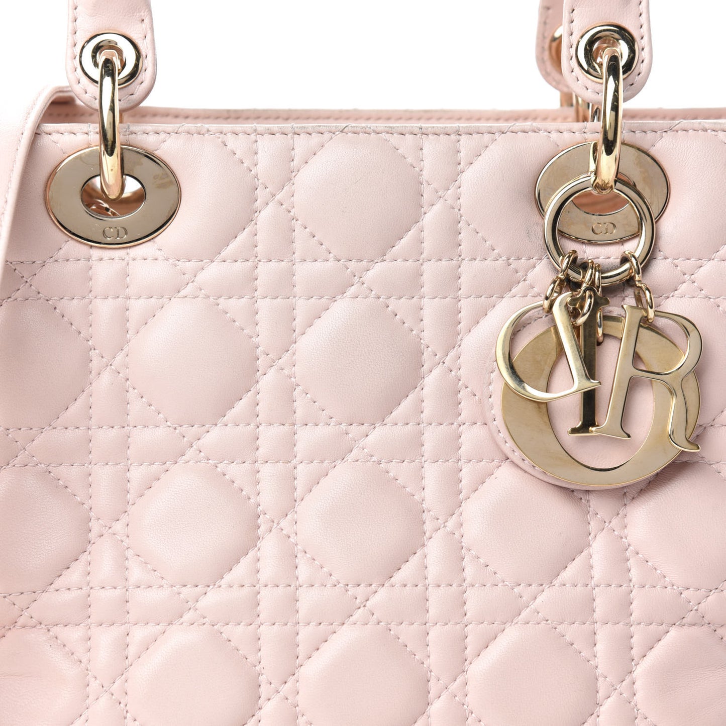 Lambskin Cannage Medium Lady Dior Light Pink