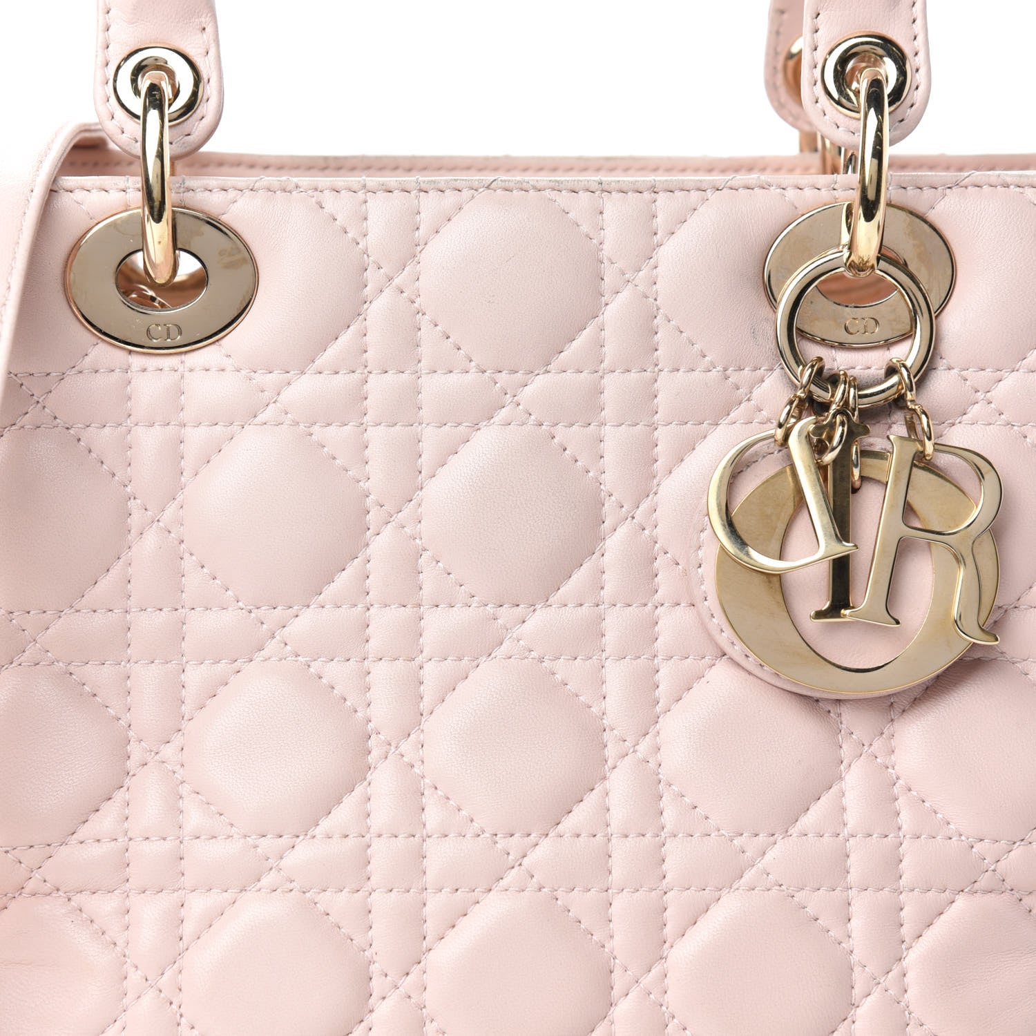 Christian Dior Lambskin Cannage Medium Lady Dior Light Pink 19 of 19