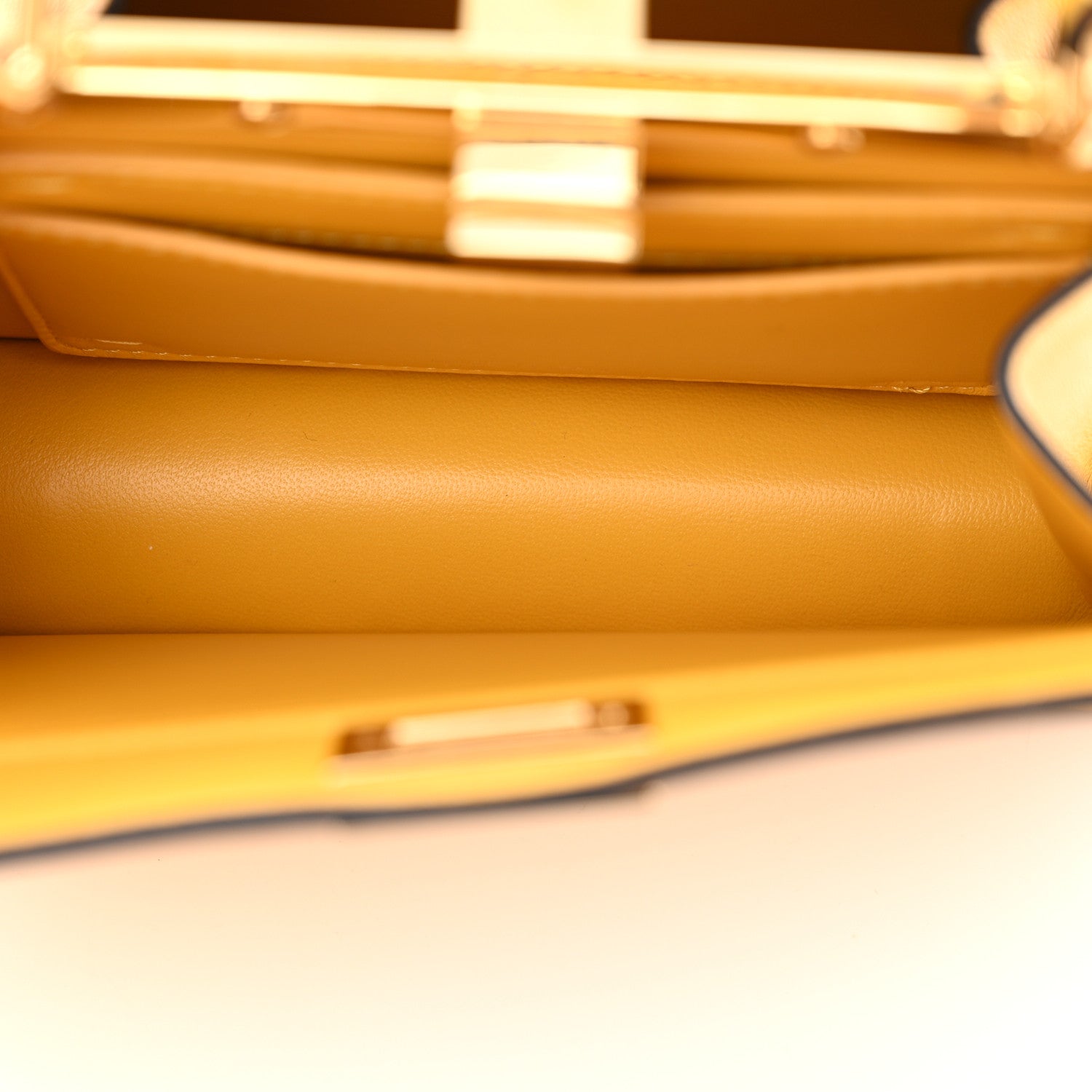 Fendi Shiny Nappa Petite Peekaboo I SEE U Satchel Mimosa 5 of 10
