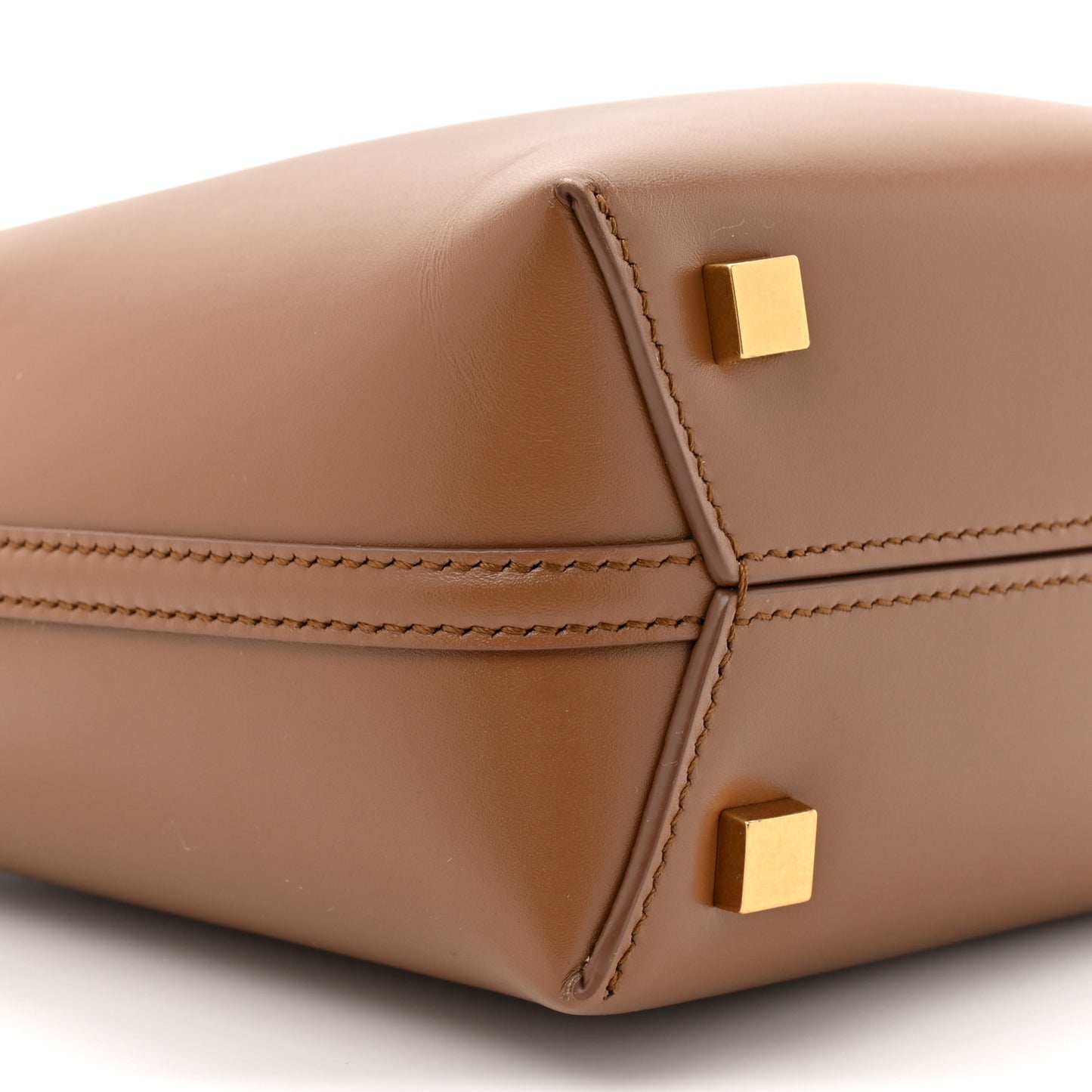 Shiny Calfskin Le 37 Mini Bucket Bag Fox