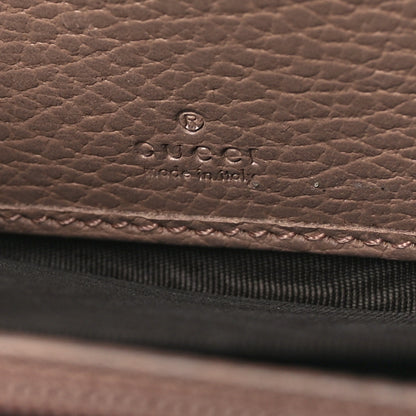 Gucci Dollar Calfskin GG Supreme Monogram GG Marmont Zip Around Wallet Porcelain Rose Beige Ebony 6 of 6