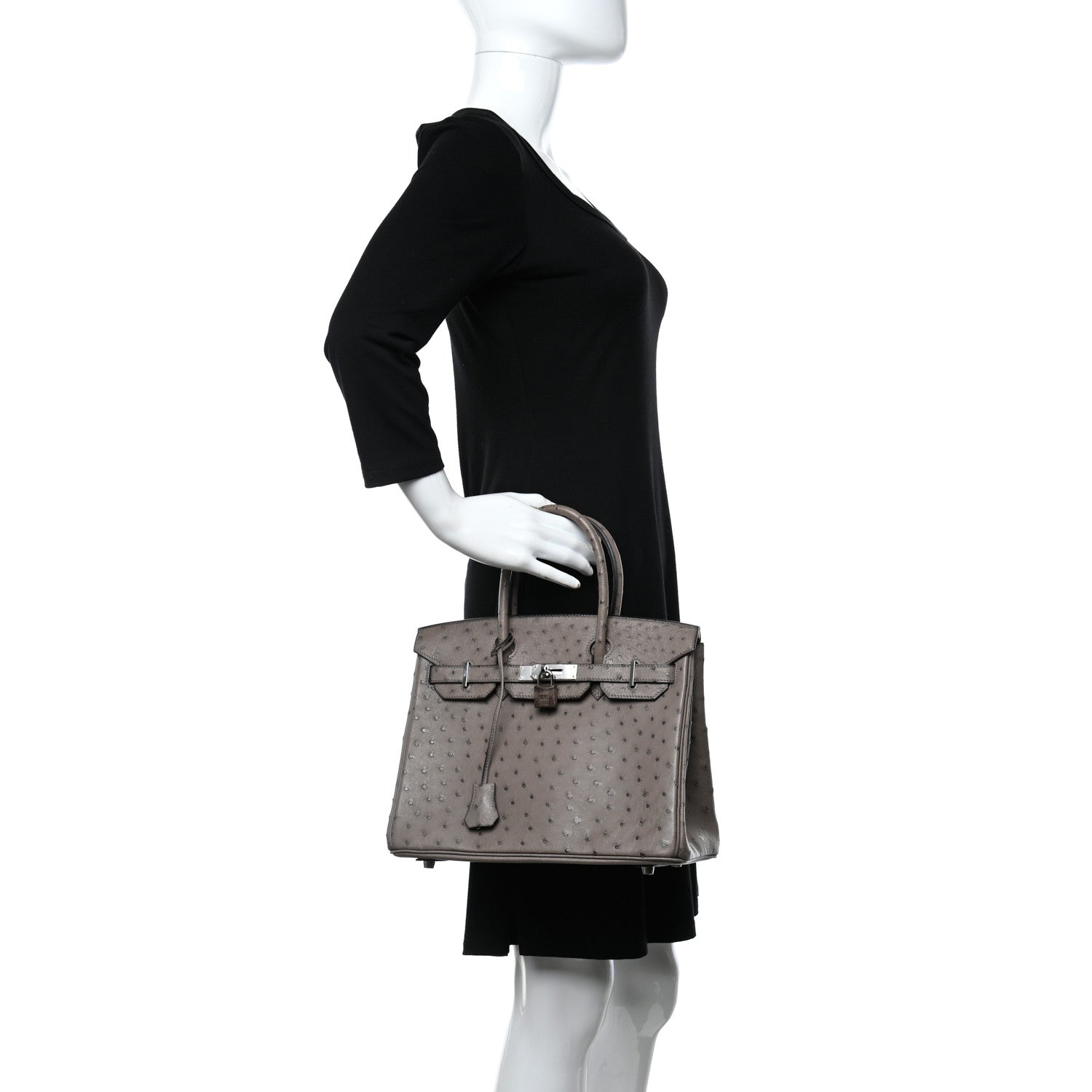 Hermes Ostrich Birkin 30 Gris Tourterelle 1 of 12