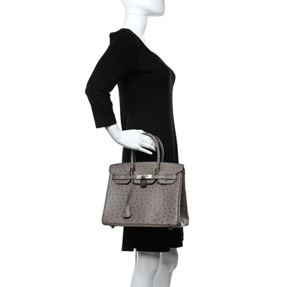 Hermes Ostrich Birkin 30 Gris Tourterelle 1 of 12