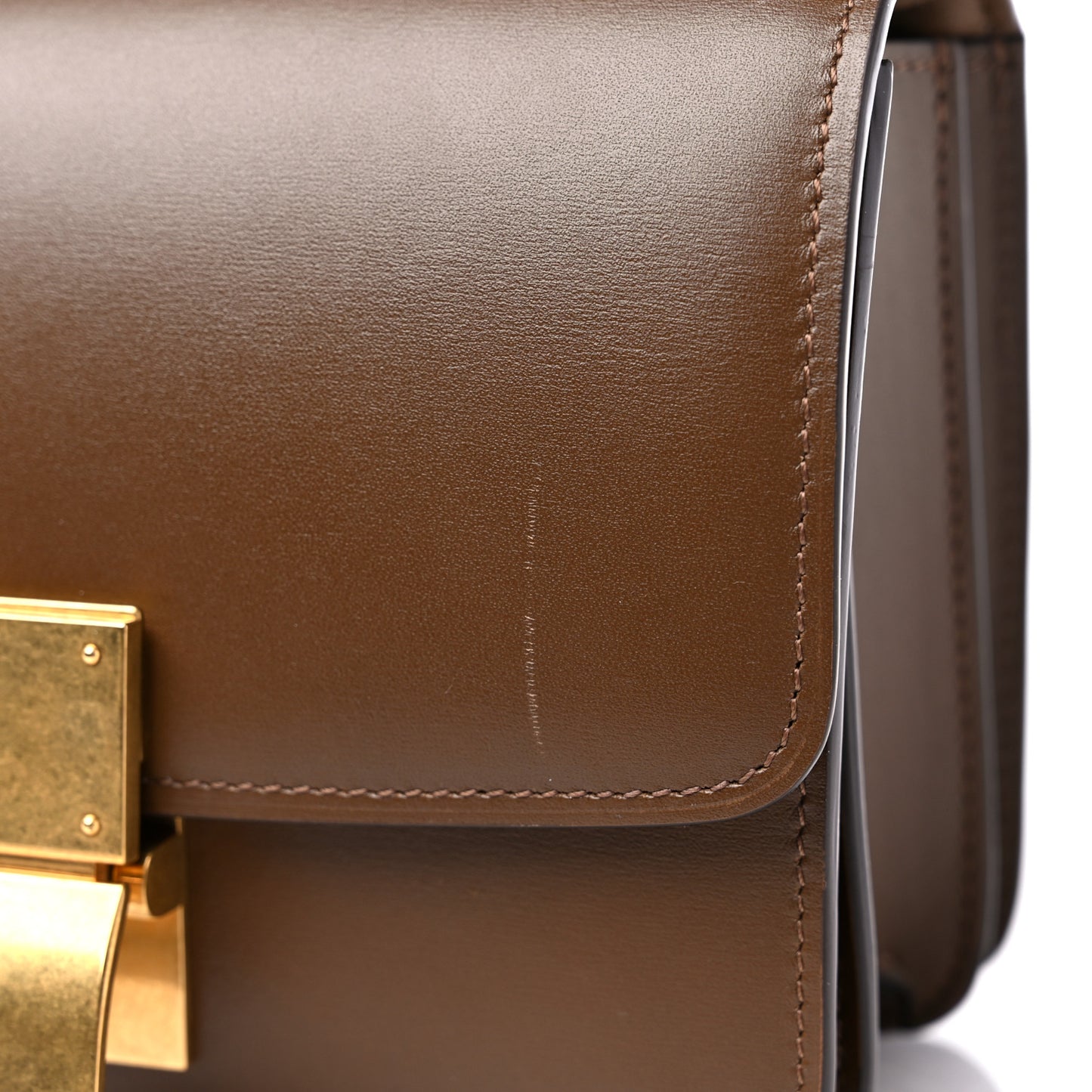 Smooth Calfskin Small Classic Box Flap Bag Camel