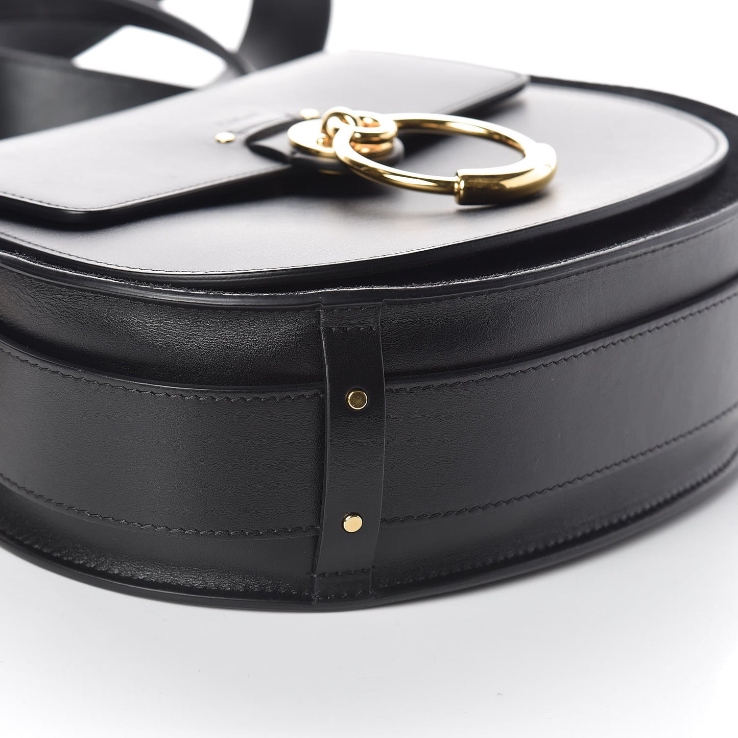 Calfskin Suede Large Tess Bag Black