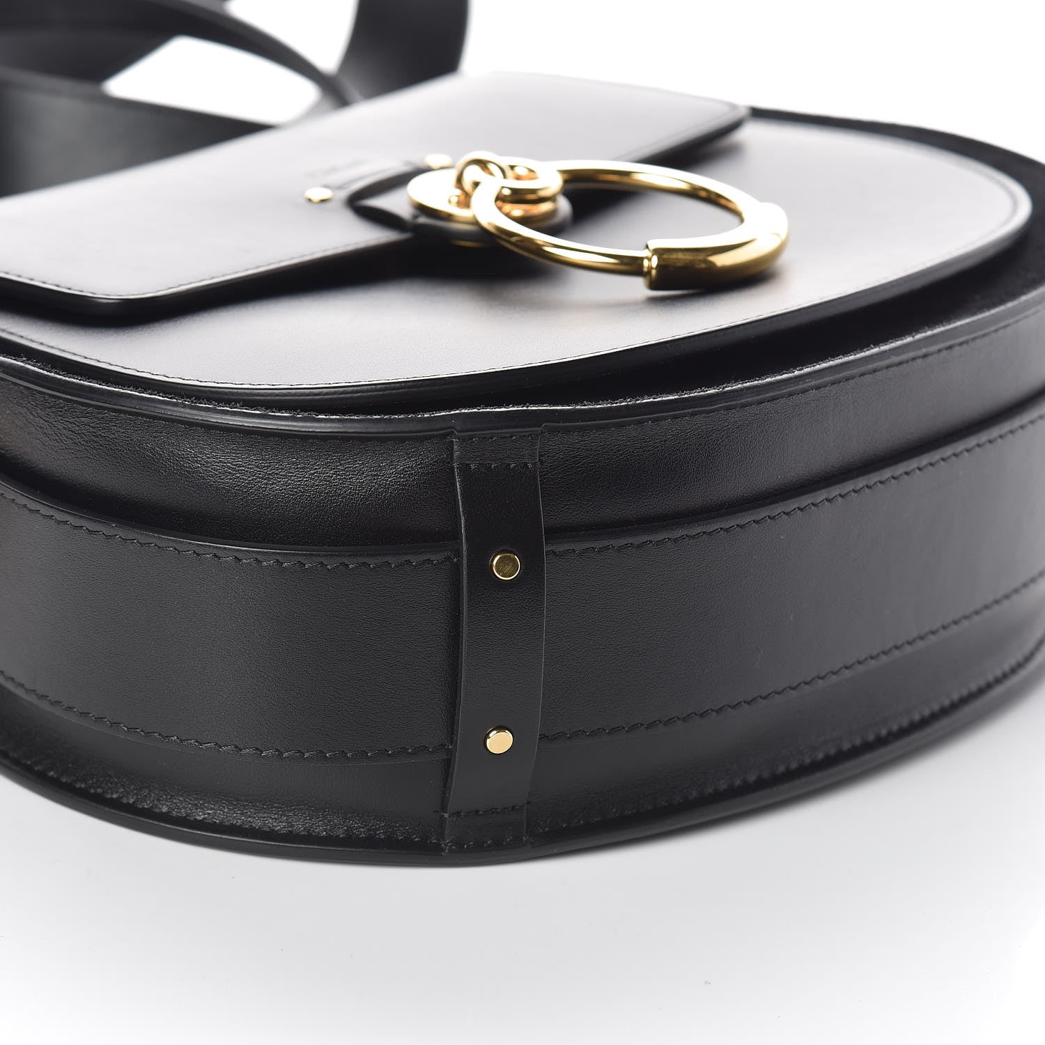 Chloe Calfskin Suede Large Tess Bag Black 8 of 9