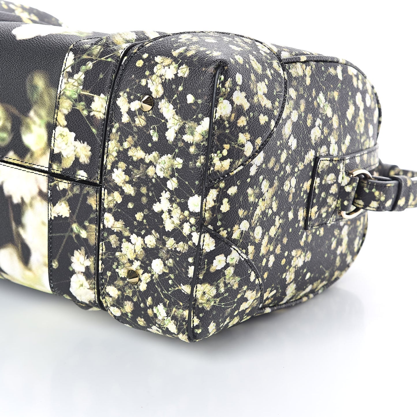 Textured Coated Canvas Baby's Breath Print Medium Lucrezia Black