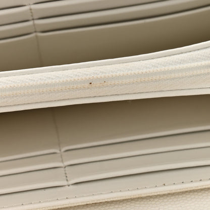 Chanel Caviar Quilted Large Gusset Flap Wallet White 11 of 13