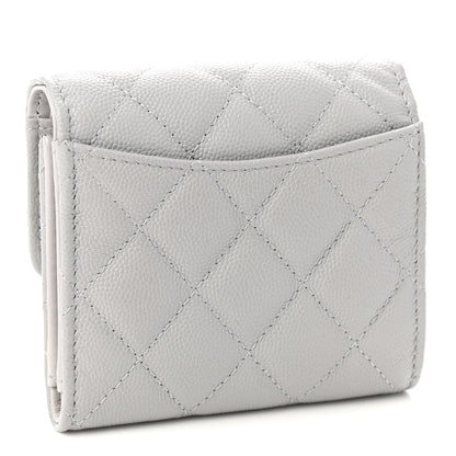 Chanel Caviar Quilted Small Flap Wallet Grey 3 of 9