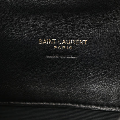 Saint Laurent Lambskin Monogram Loulou Puffer Pouch Clutch Black 7 of 9