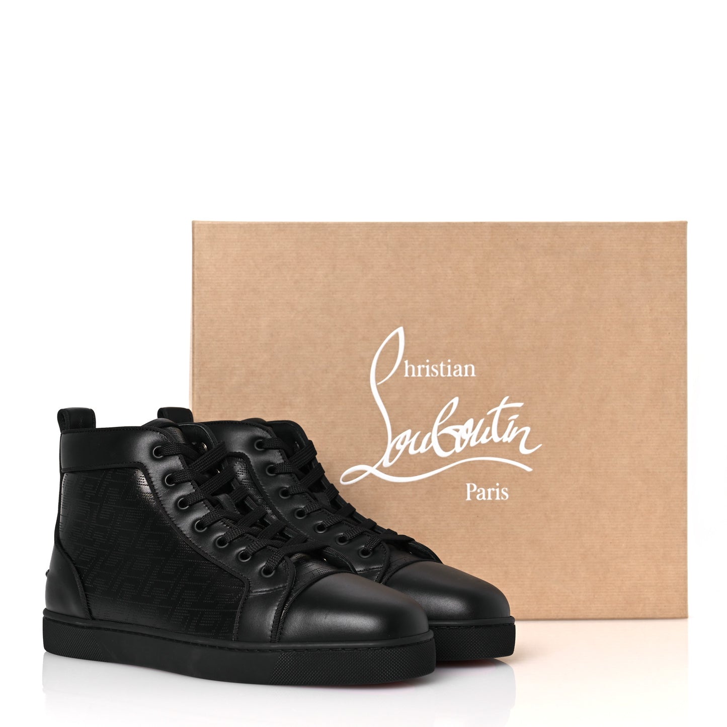 Calfskin Techno Perforated CL Mens Louis Orlato Flat Sneakers 43 Black