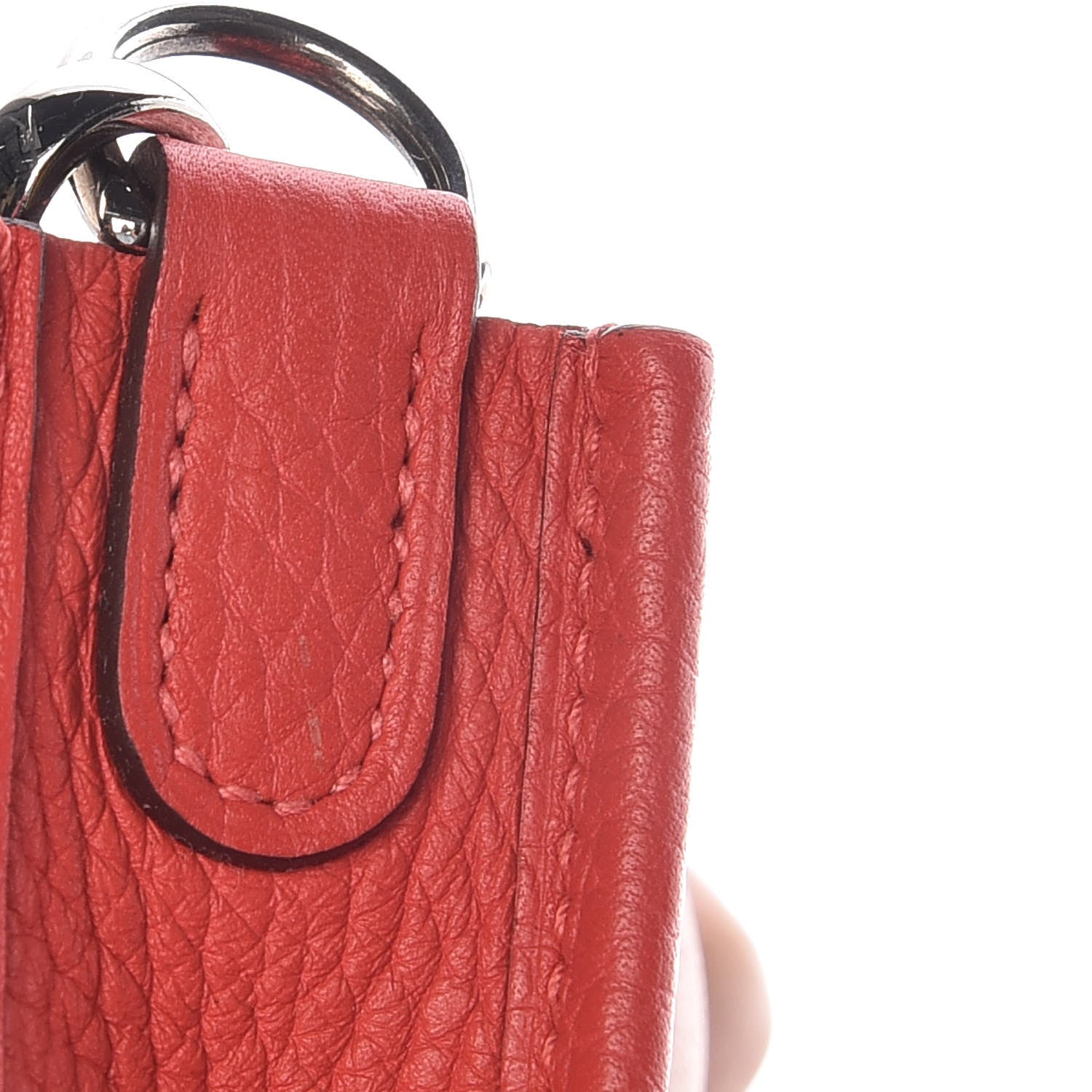 Hermes Taurillon Clemence Amazone Evelyne TPM Rouge Pivoine Rose Sakura 8 of 12