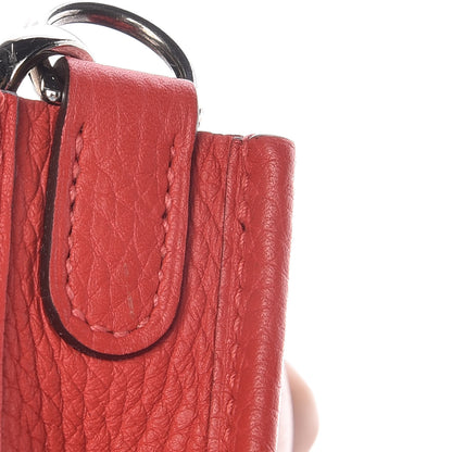 Hermes Taurillon Clemence Amazone Evelyne TPM Rouge Pivoine Rose Sakura 8 of 12