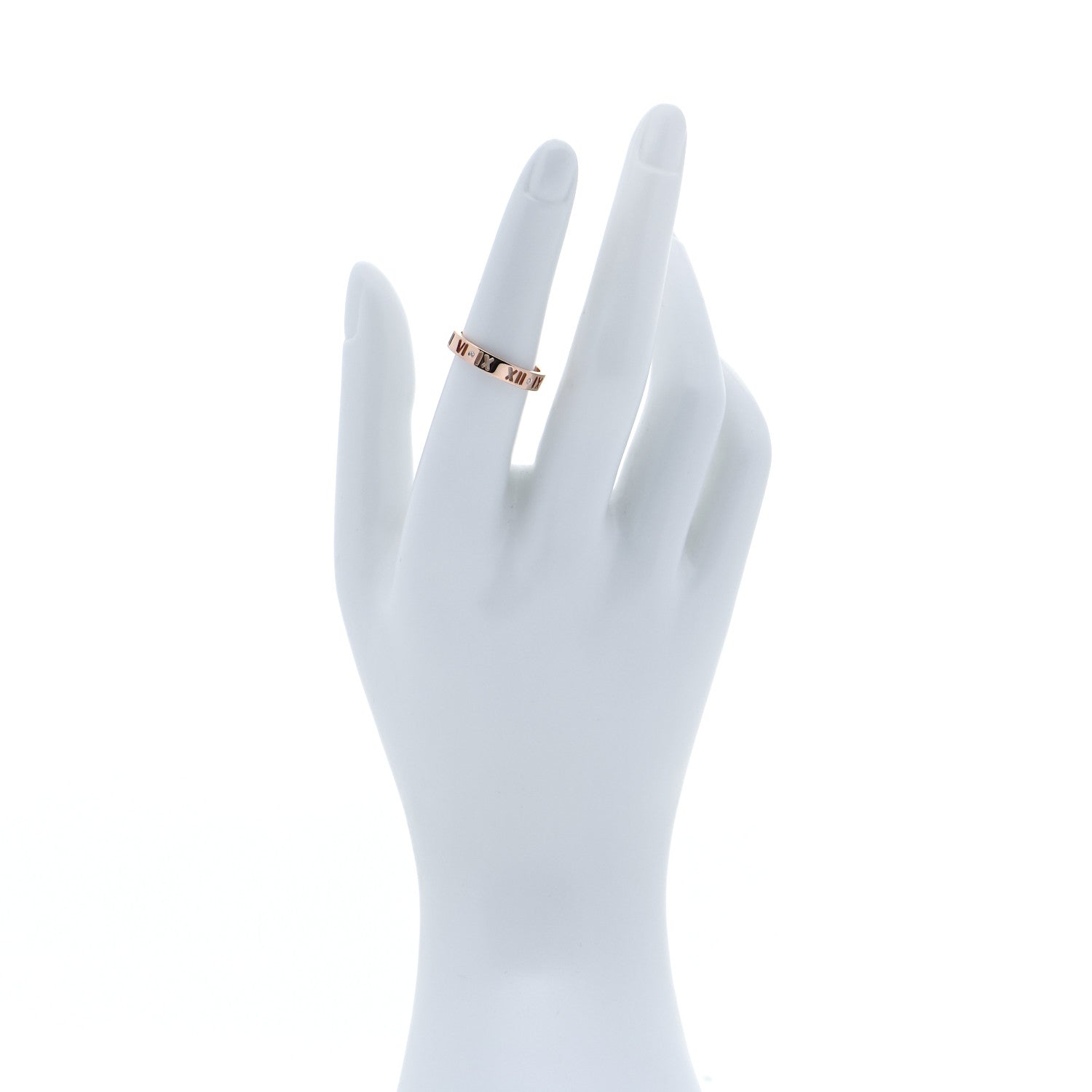 Tiffany 18K Rose Gold Diamond Atlas Pierced Ring 53 6.5 2 of 6