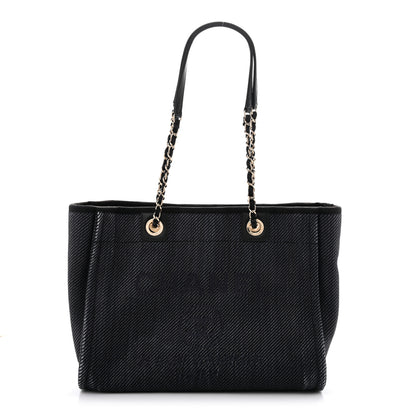 Chanel Mixed Fibers Calfskin Small Deauville Tote Black 1 of 12