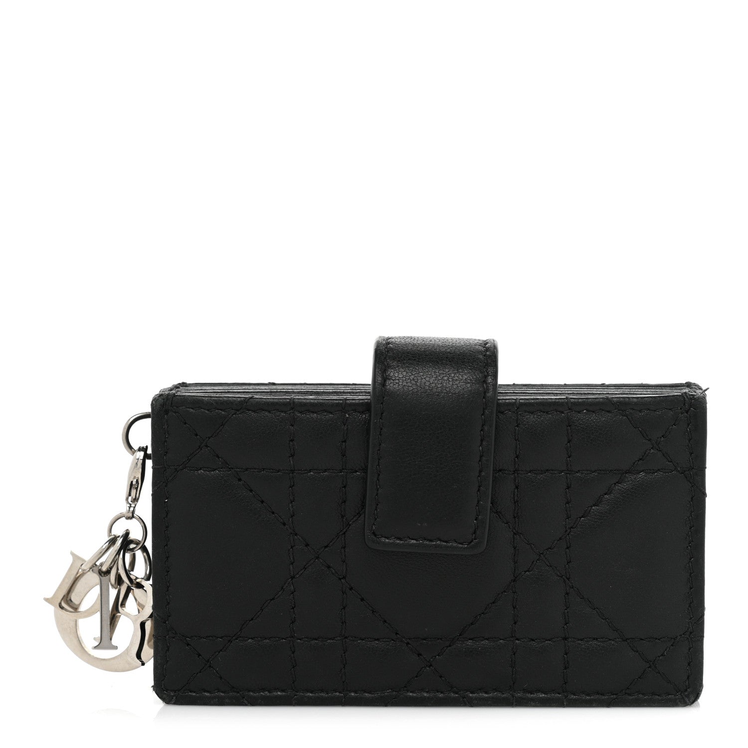 Christian Dior Lambskin Cannage Lady Dior 5-Gusset Card Holder Black 1 of 18