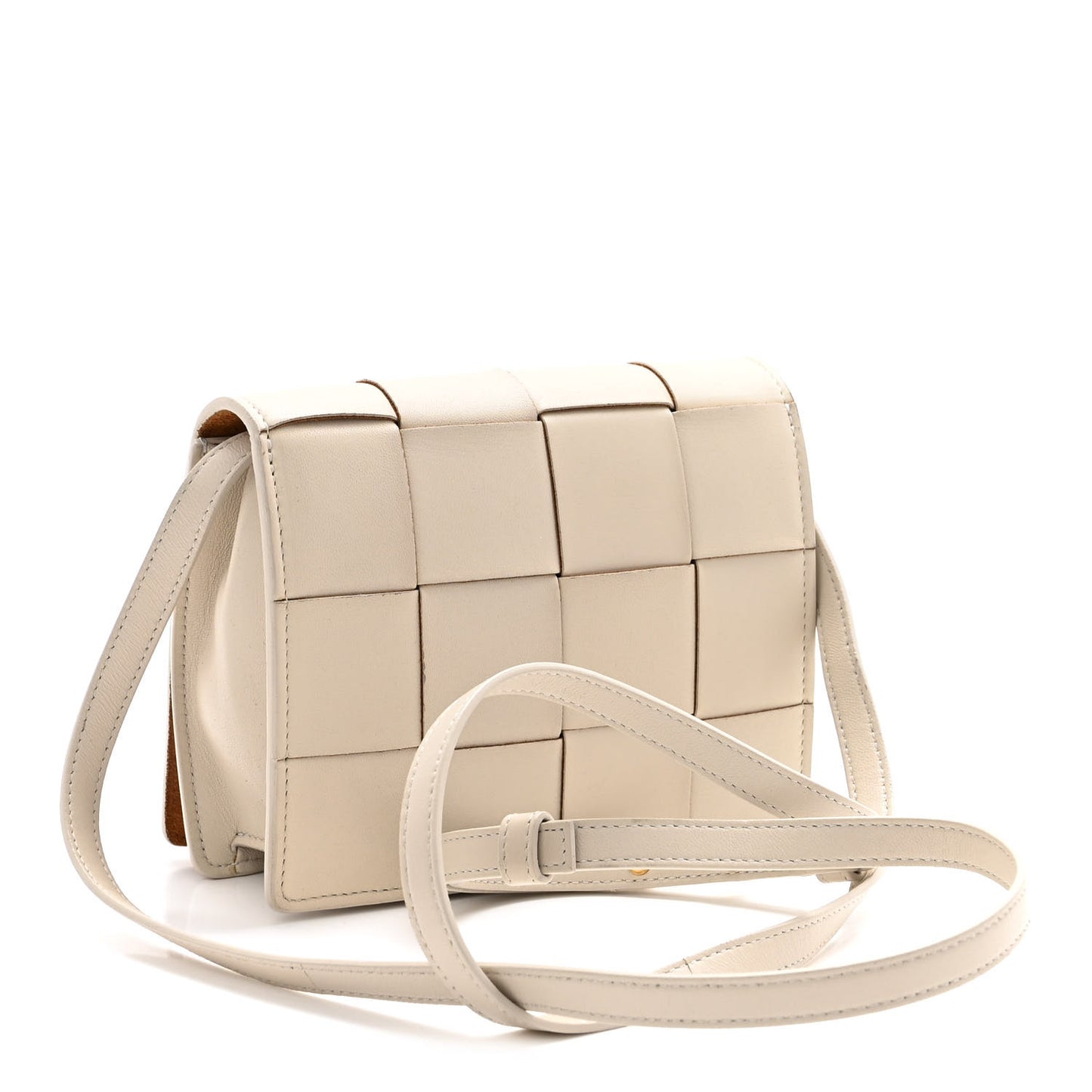 Lambskin Maxi Intrecciato Mini Cassette Crossbody Bag Plaster