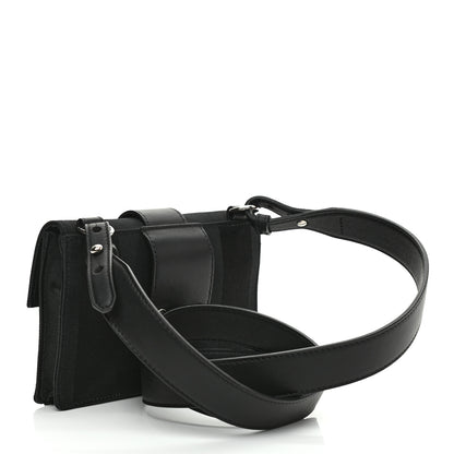 Fendi Recycled Nylon Vitello Grace Light Pequin Baguette Belt Pouch Black 3 of 8