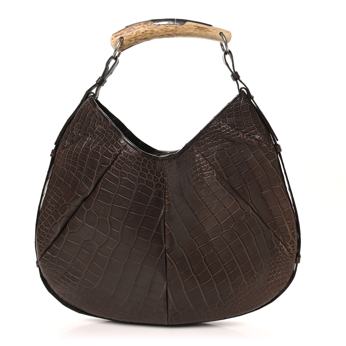 Alligator Buffalo Horn Mombasa Hobo Brown