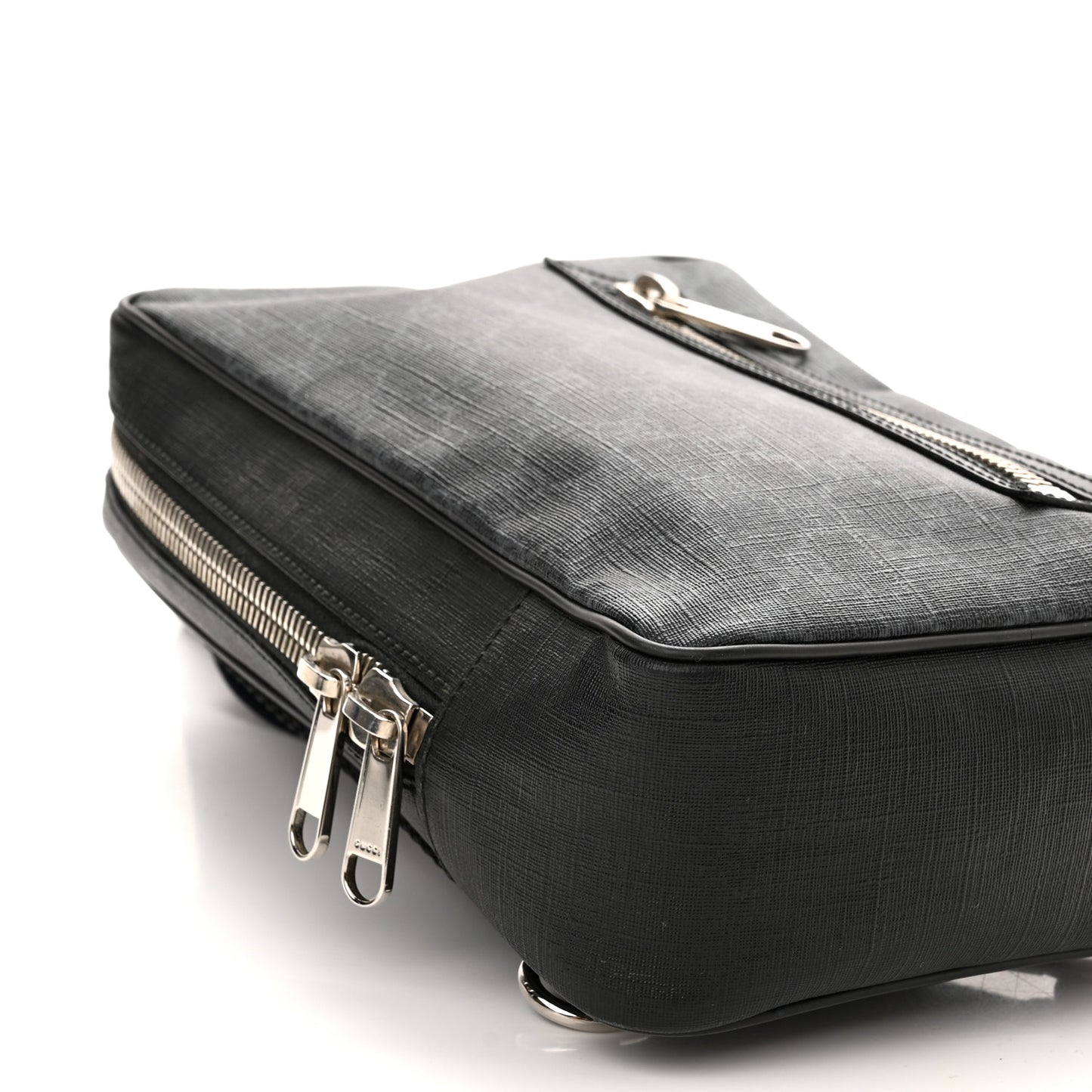 GG Supreme Monogram Web Belt Bag Black Grey