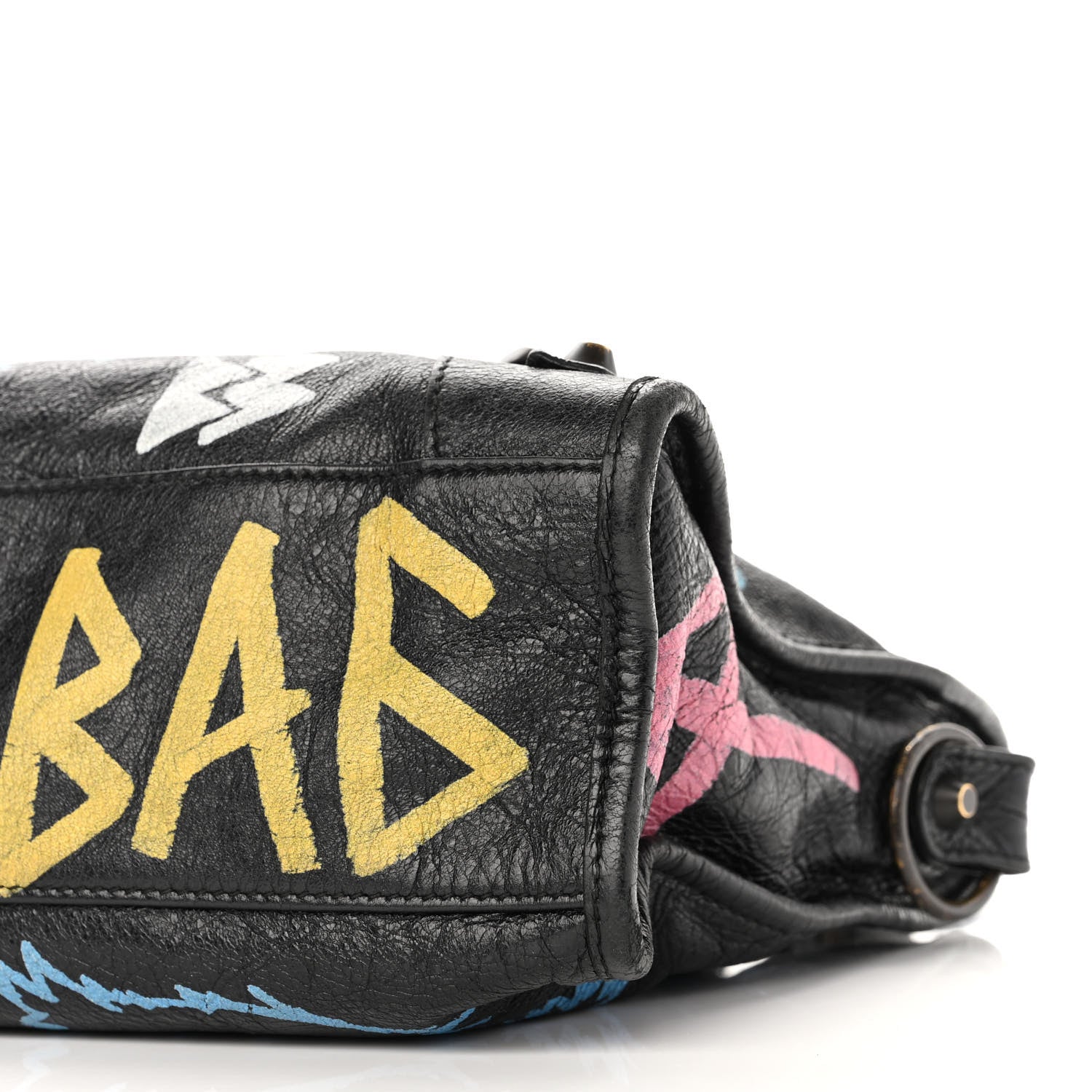 Balenciaga Agneau Graffiti All Over Classic Hardware S City Black Multicolor 9 of 10