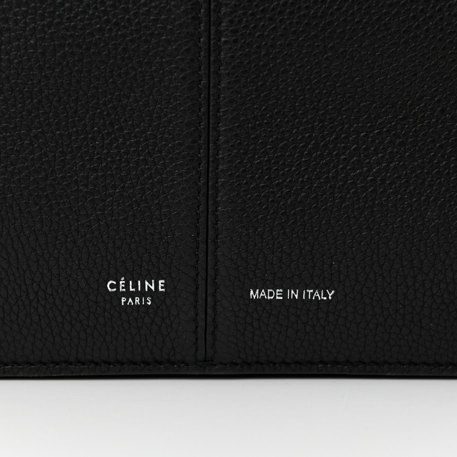 Celine Baby Grained Calfskin Medium Tri-Fold Bag Black 8 of 12