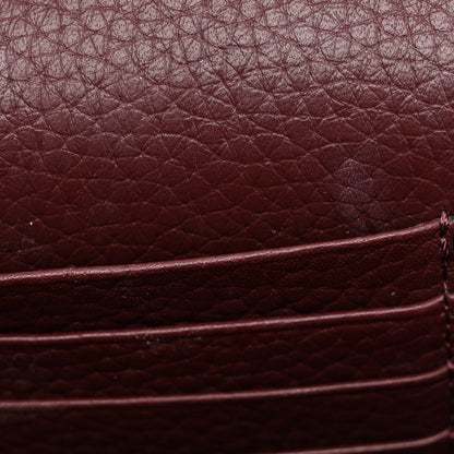Valentino Garavani Pebbled Calfskin Rockstud Envelope Wallet on Chain Vinaccia 5 of 12