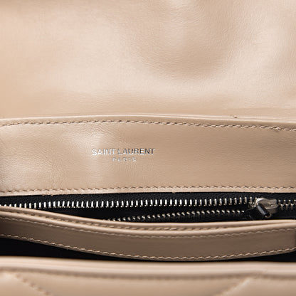Saint Laurent Calfskin Y Quilted Monogram Toy Loulou Chain Satchel Dusty Grey 5 of 9