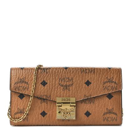 MCM Visetos Large Patricia Wallet On Chain Cognac 1 of 9
