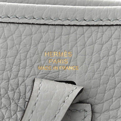 Hermes Taurillon Clemence Evelyne TPM Bleu Glacier 6 of 11