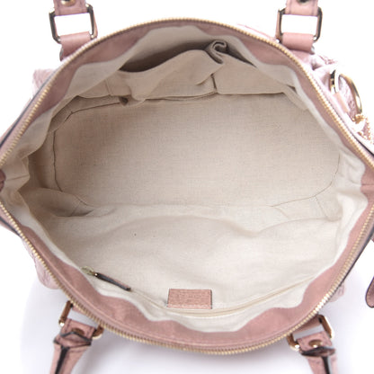 Gucci Guccissima Old Libeccio Medium Sukey Top Handle Bag Dark Cipria 5 of 11