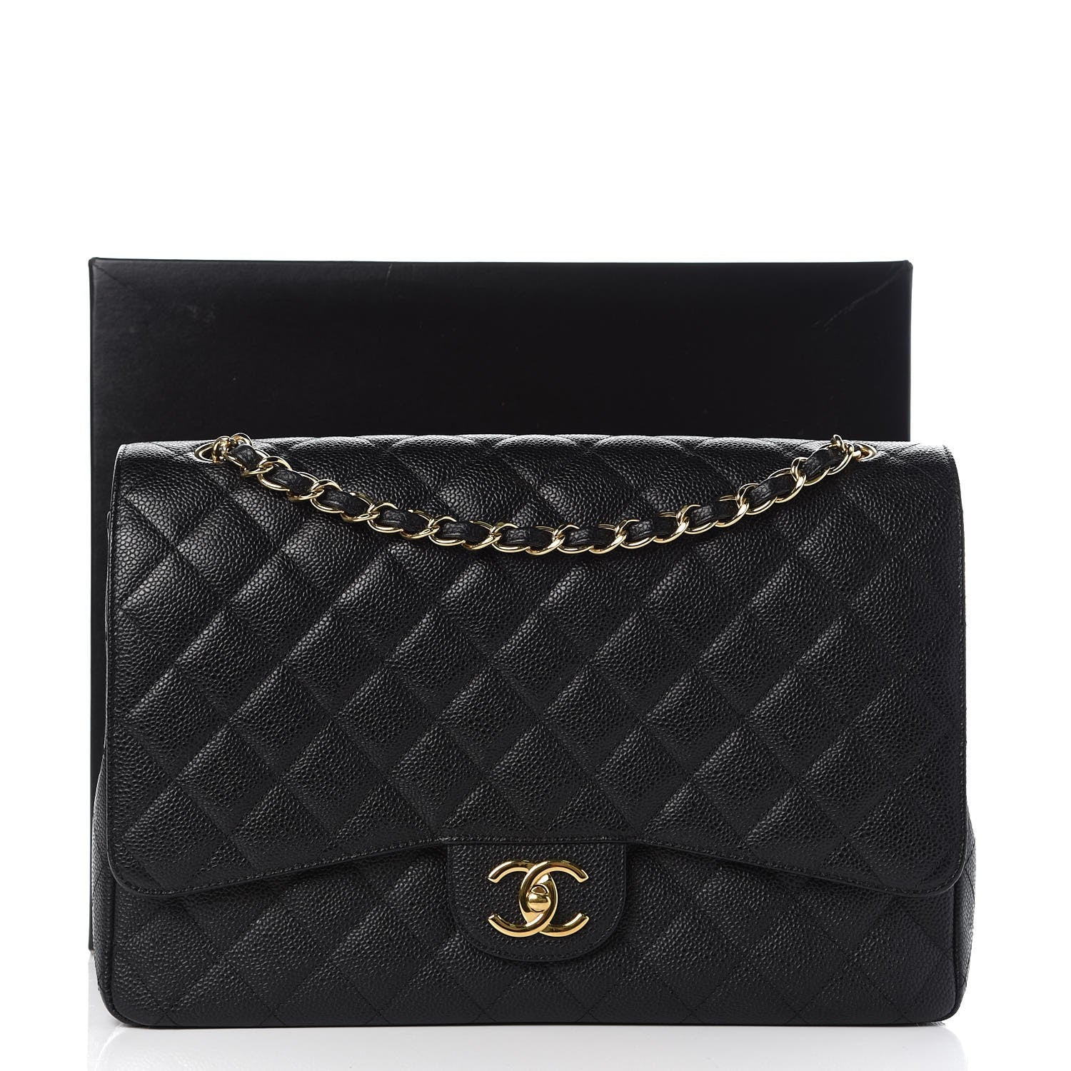 Chanel Caviar Quilted Maxi Double Flap Black 9 of 9