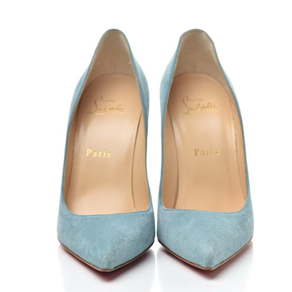 Christian Louboutin Veau Velours Pigalle Follies 100 Pumps 37 China Blue 2 of 10
