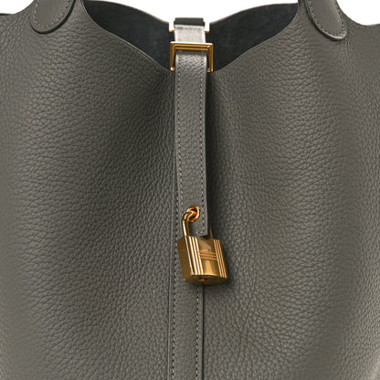 Hermes Taurillon Clemence Picotin Lock 22 MM Gris Meyer 7 of 10